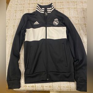 adidas Men’s Black and White Bomber Track Jacket